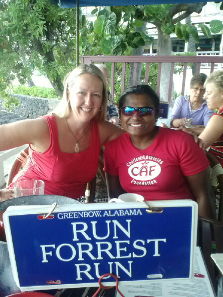 Minda & Kim meet prior to Ironman 2013